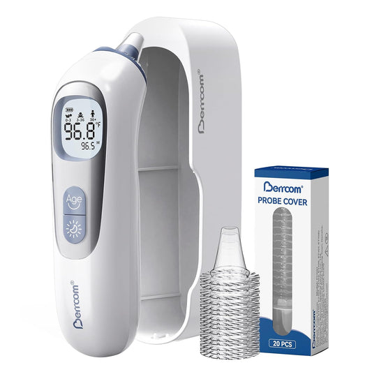 Berrcom Ear Thermometer with Heated Tip & Age Precision