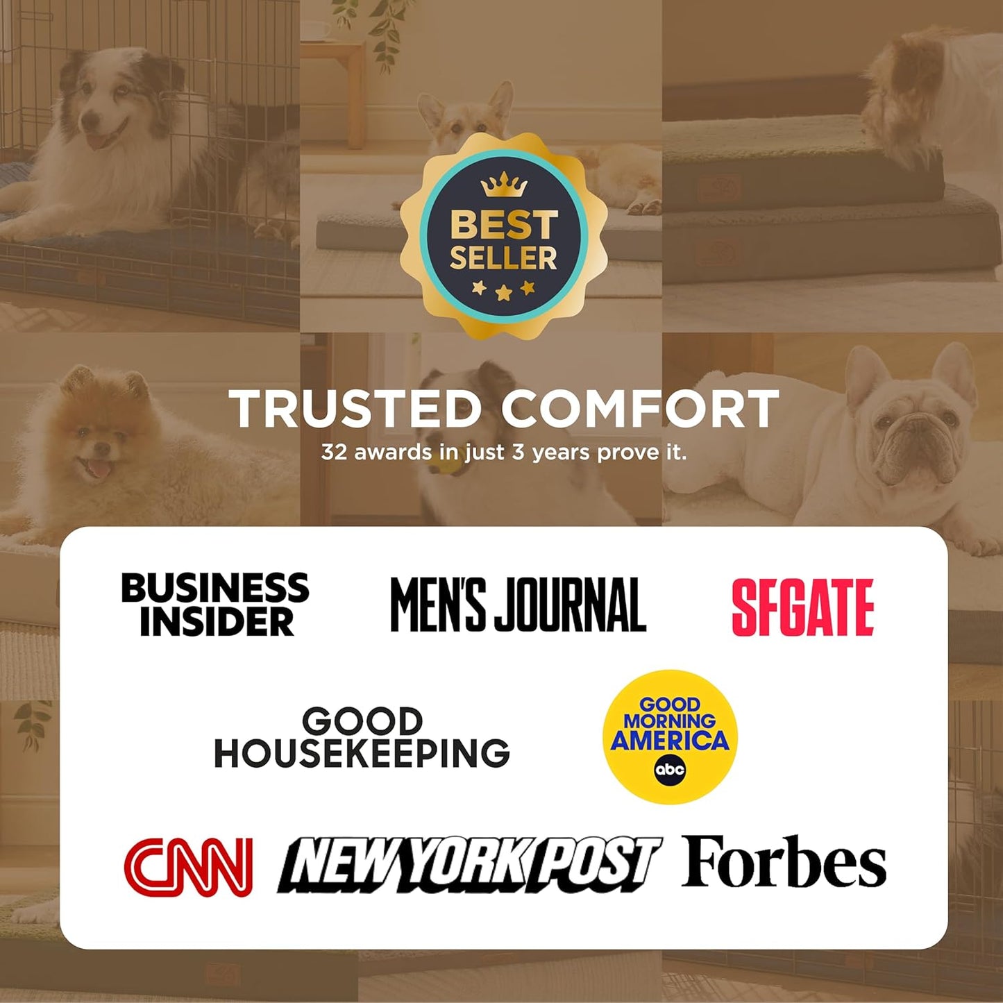 Bedsure Dog Beds Large Sized Dog - Comfy Flat Pet Beds with Removable Washable Cover, Orthopedic Egg Crate Foam Puppy Mat, Suitable for Pet up to 65 Lbs