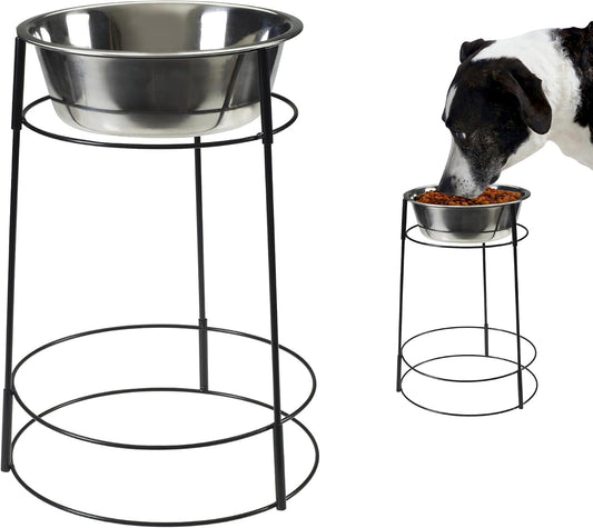 SPOT Hi Rise Single Diner Elevated Dog Feeder, 2Qt Stainless Steel Bowl, Durable Wire Stand, Hygienic, Easy to Clean, Promotes Proper Posture for Tall Pets, Ideal for Medium and Large Breeds, 14.25In