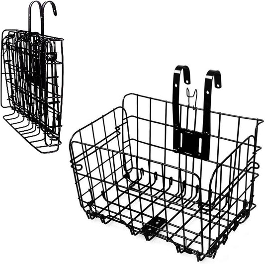 Folding Bike Basket Front for Rear Back Use Basket Bicycle Accessories