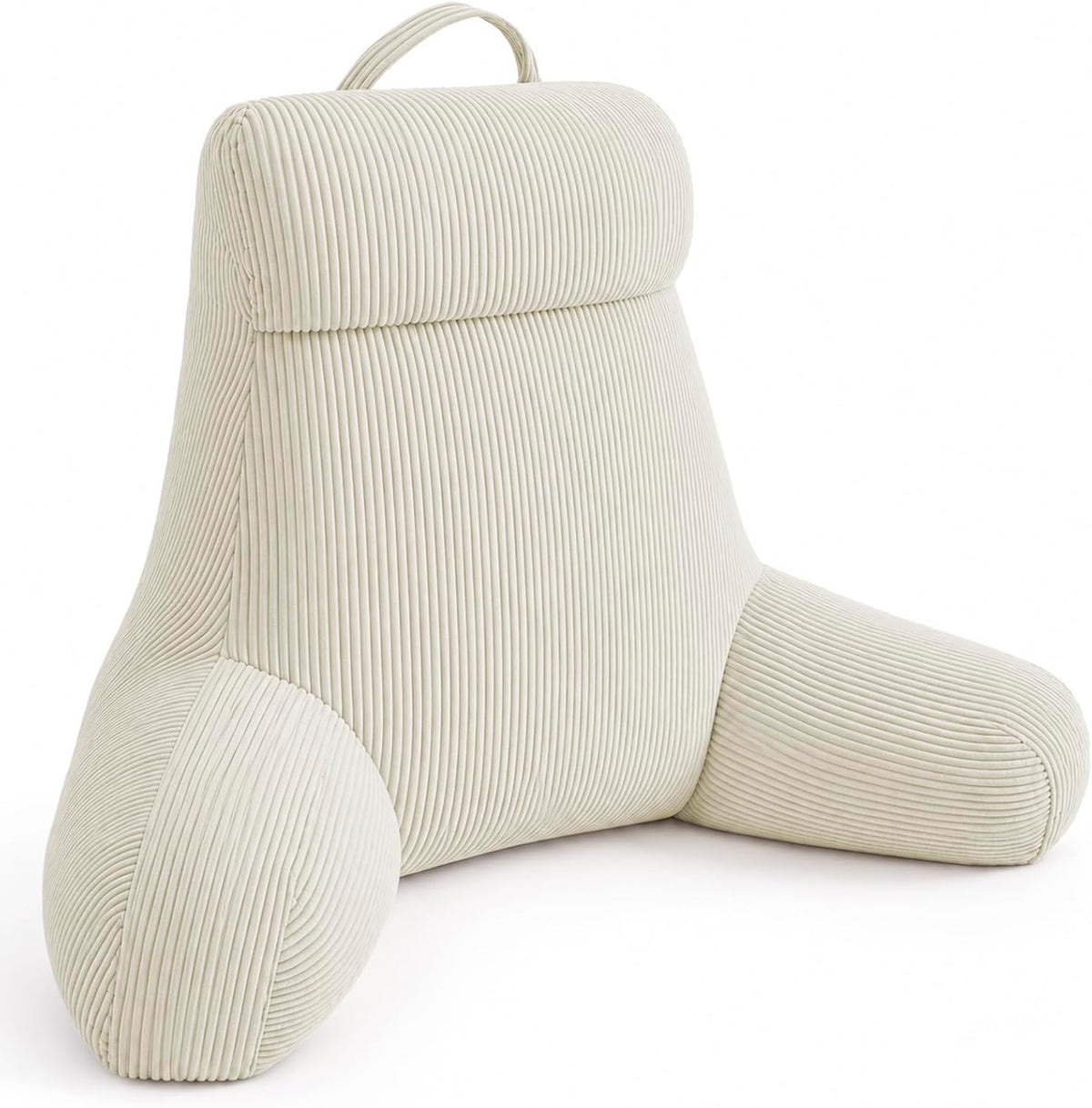 Royalbear Reading Pillow 18" Corduroy Double Reinforced Bedrest Beige