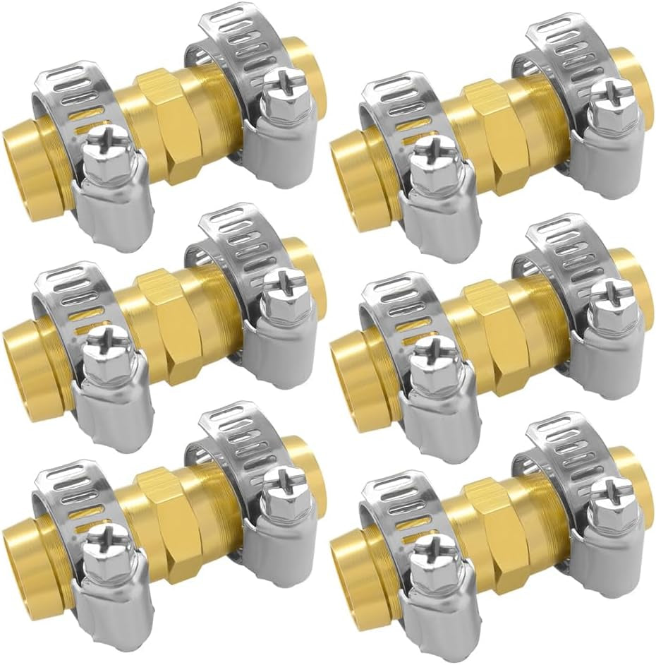 Hooshing 6PCS 3/4 Inch Garden Hose Repair Kit Water Hose Mender Connector