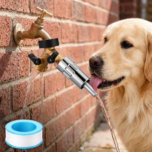 1 Pack Outdoor Automatic Dog Waterer, Lick-Activated Dog Fountain