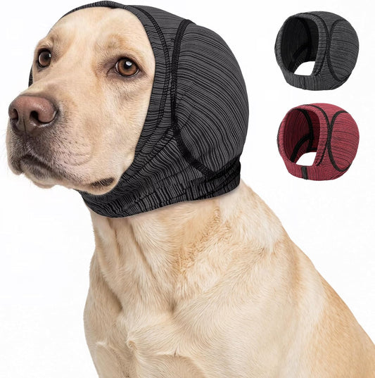 Dog Ear Muffs, No Shake Dog Ear Wrap Quiet Ear Protector Dog Calming Hoodie