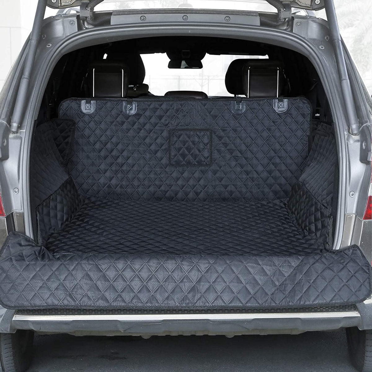 PETICON SUV Cargo Liner for Dogs, Trunk Cover with Bumper Flap Protector