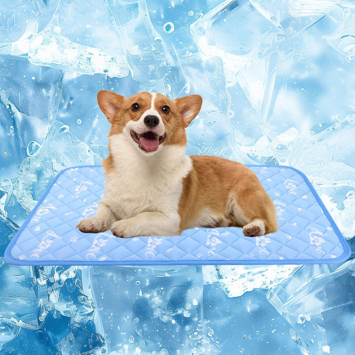 Dog Cooling Mat 36"X23" - Cool-Chill Cool Fiber,Double-Sided Cooling & Warm