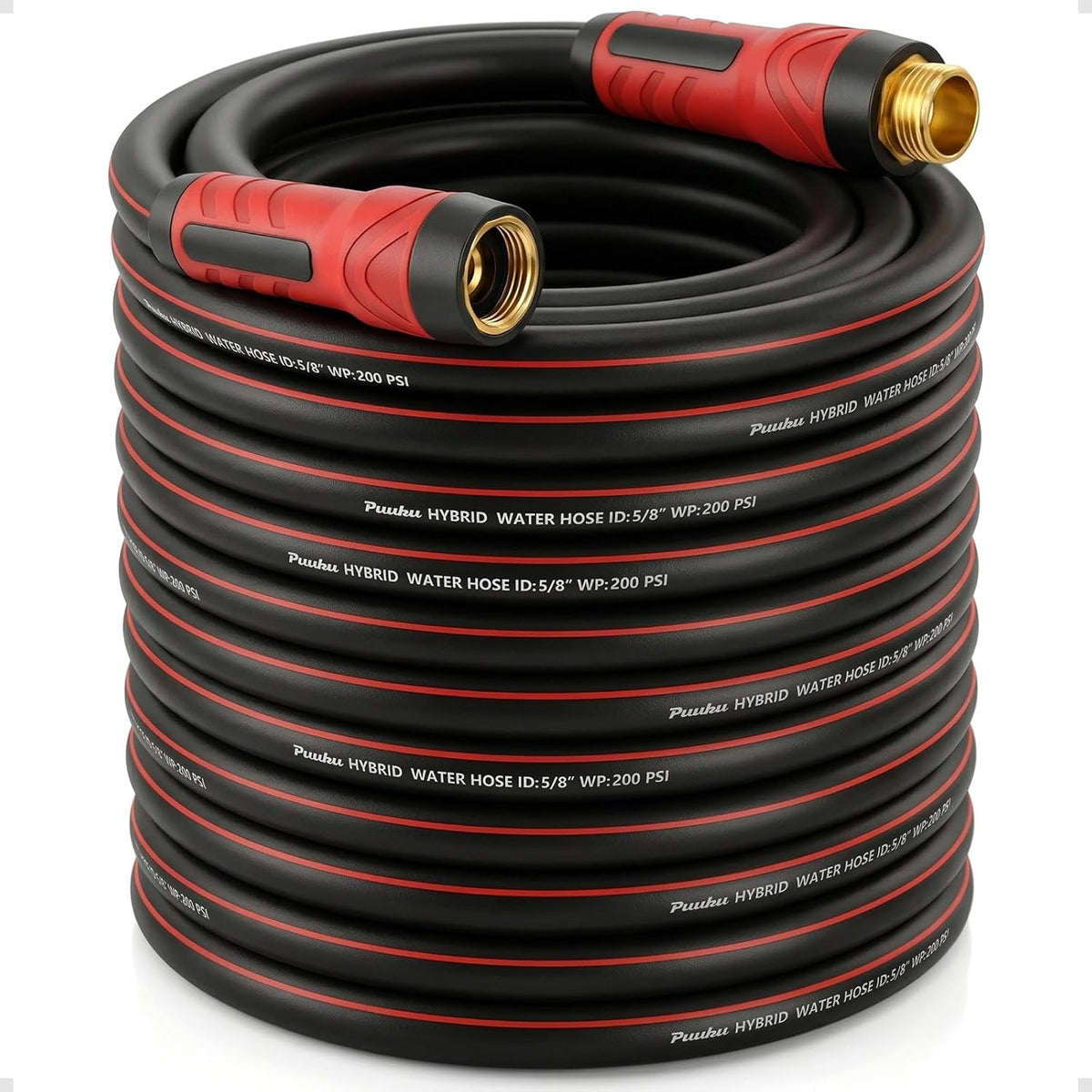 Garden Hose 100Ft X 5/8", NON-EXPANDABLE Heavy Duty Premium Flexible Hose
