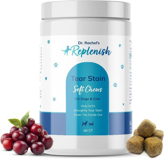 Replenish Tear Stain Chews Eye Stain Remover Supplement Treats - 60 Count