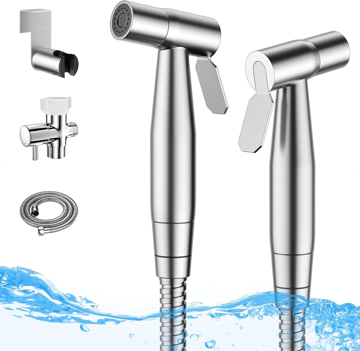 Arofa 2 Pack Handheld Bidet Sprayer for Toilet, Adjustable Water Pressure