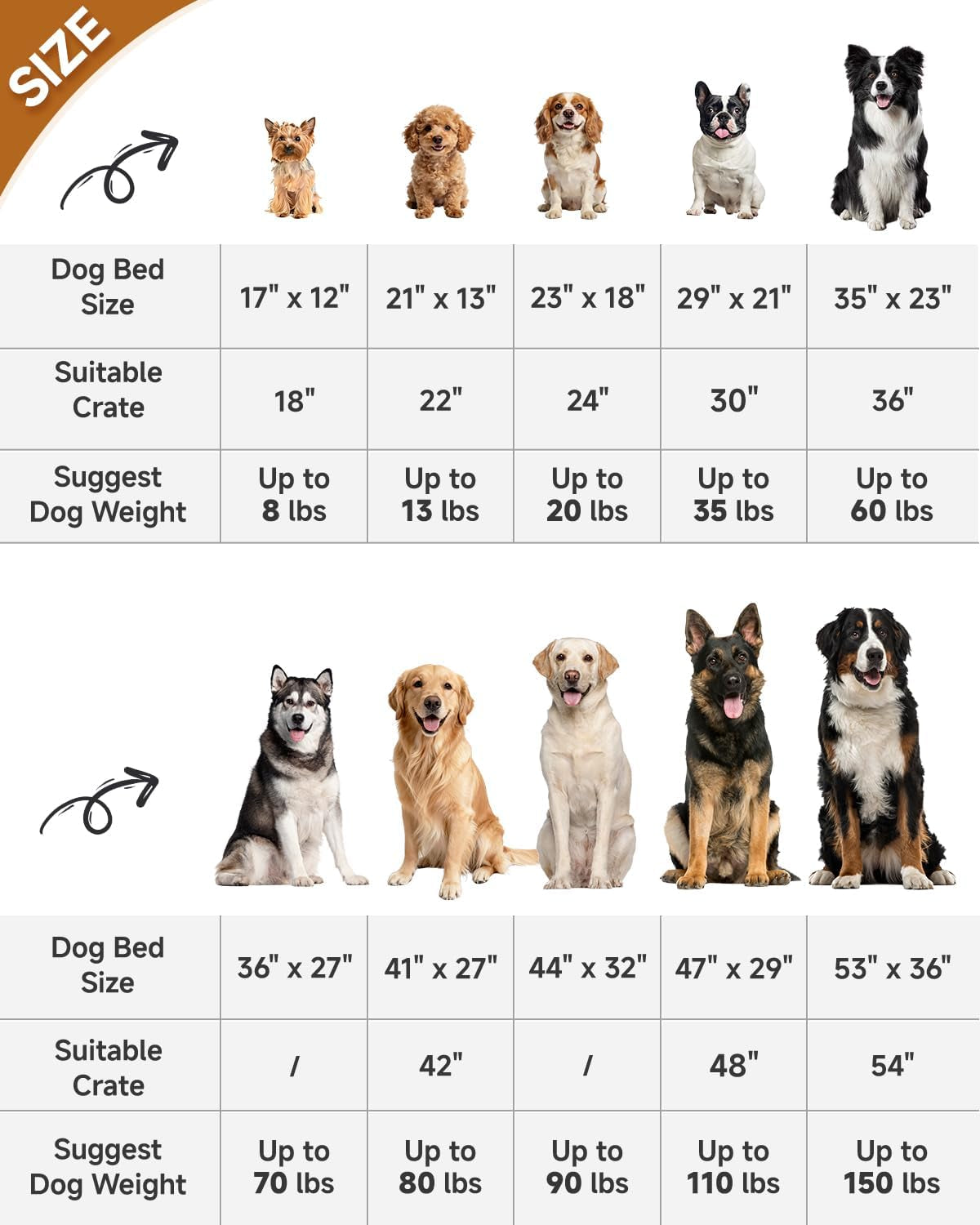 KSIIA Washable Dog Bed Deluxe Plush Dog Crate Beds Comfy Kennel Pad Anti-Slip Pet Sleeping Mat for Large, Jumbo, Medium, Small Dogs Breeds, 35" X 23", Gray