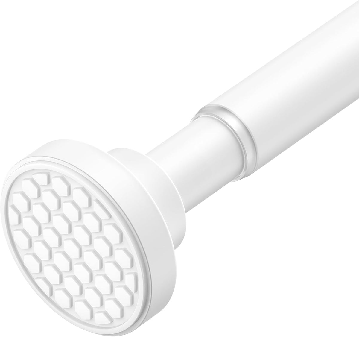 AIZESI Tension Shower Curtain Rod No-Drill Anti-Slip 42-74 in 1", White
