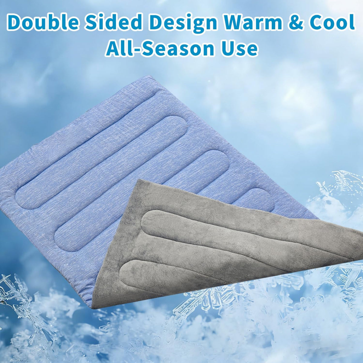 Cooling Mat for Large Dogs - Double-Sided Warming & Cool, Q-MAX>0.47