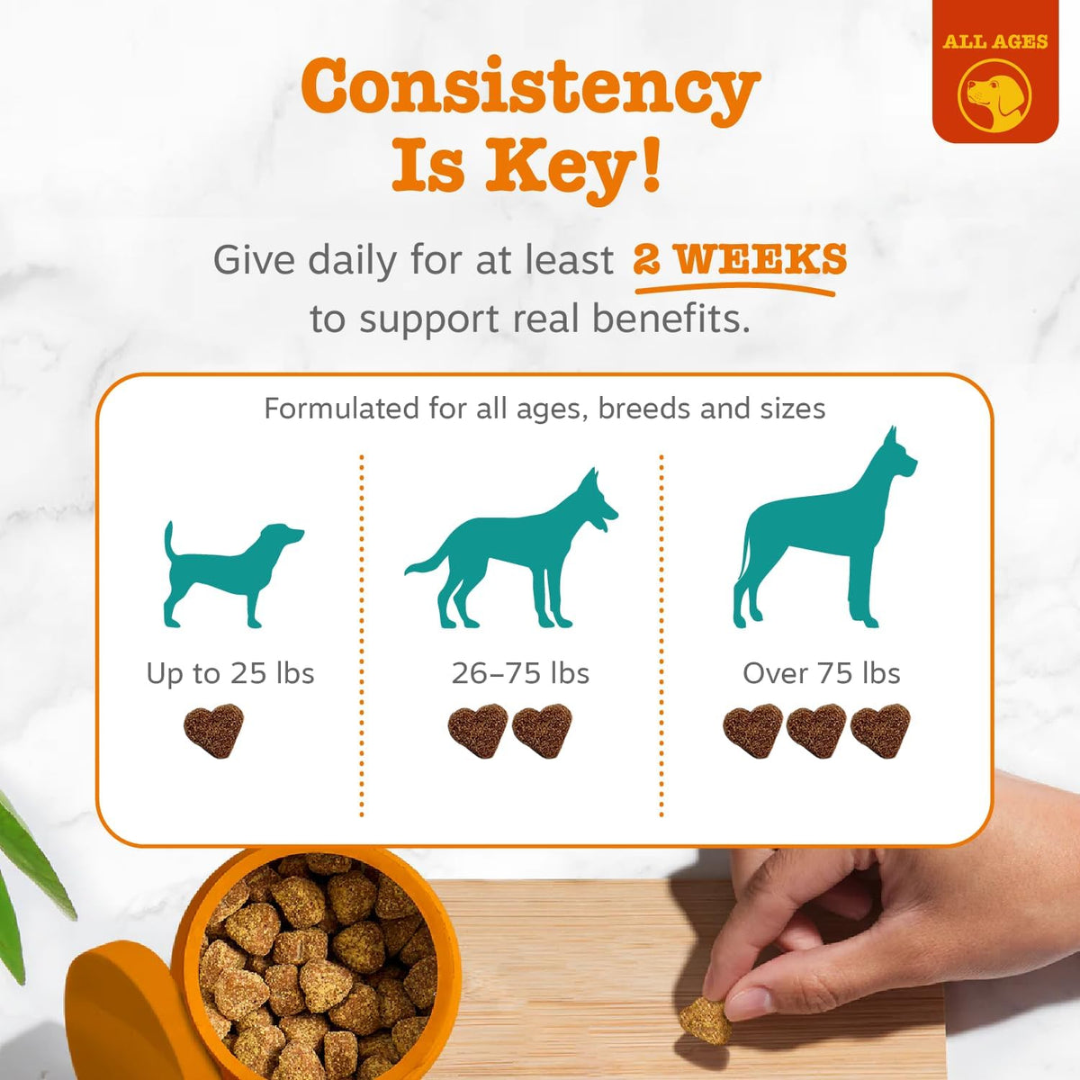 Zesty Paws Vet Strength Calming Chews for Dogs - Dog Calming, 90 Ct