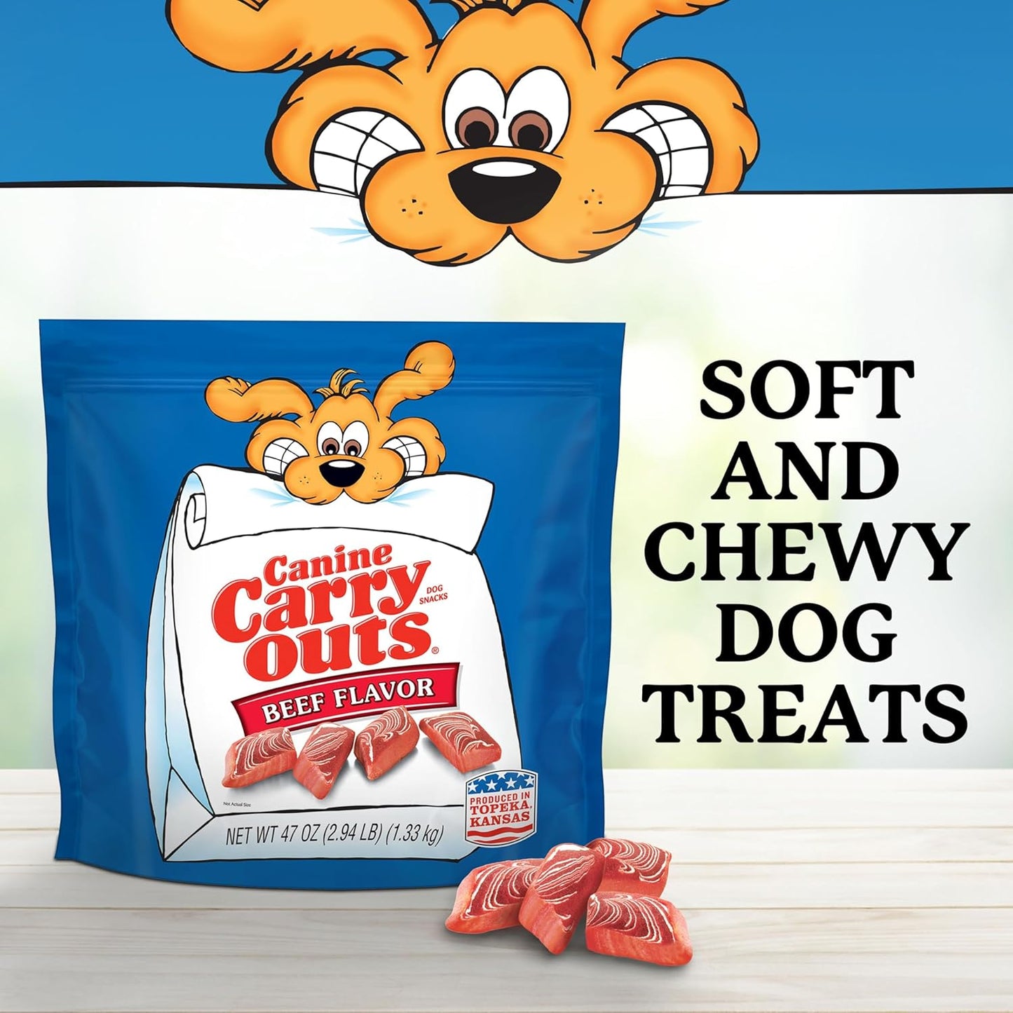 Canine Carry Outs Beef Flavor Dog Treats, 47Oz Bag