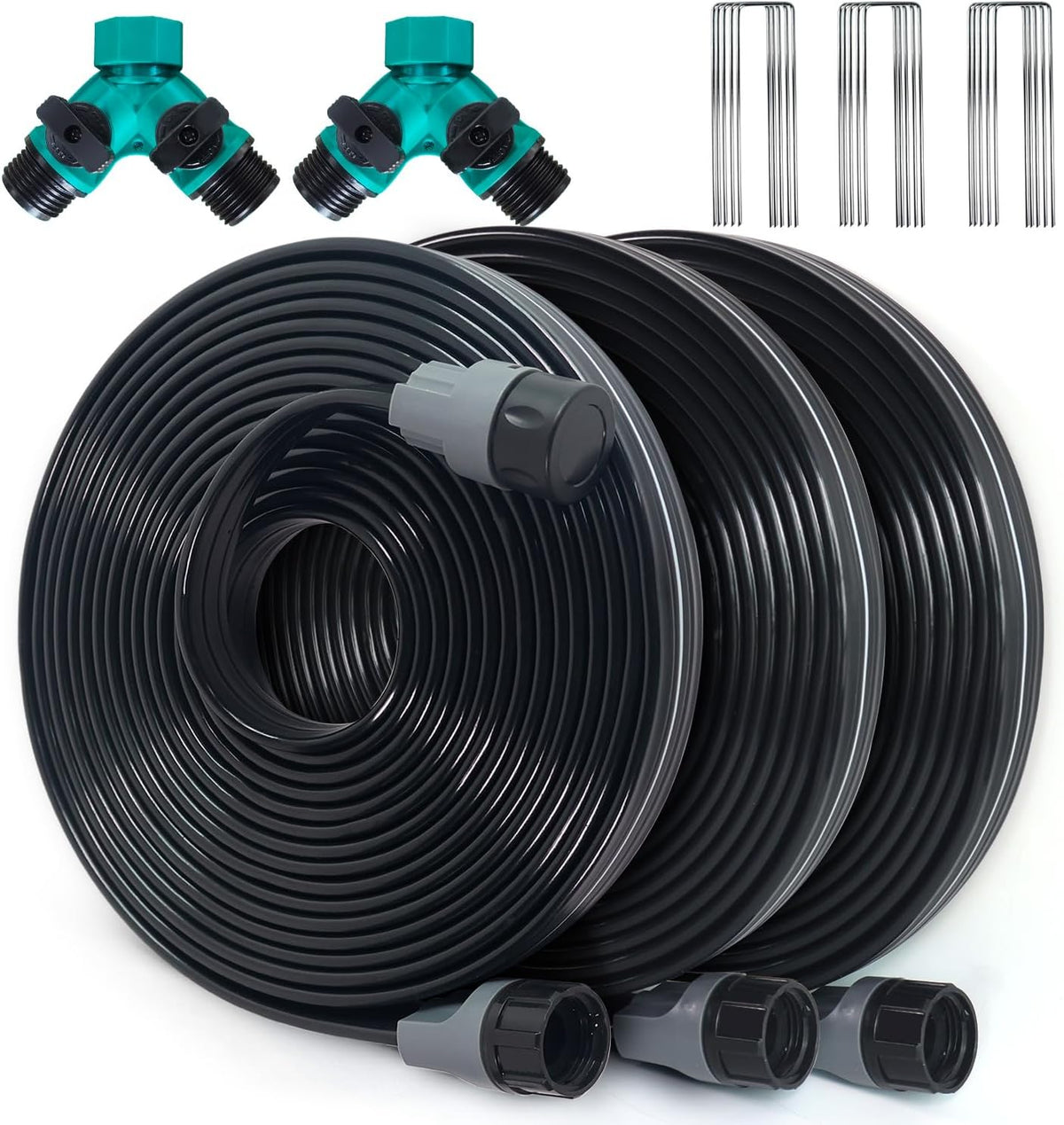 Sprinkler Hose with Holes 75 Ft (25Ft 3Pack) for Garden Watering