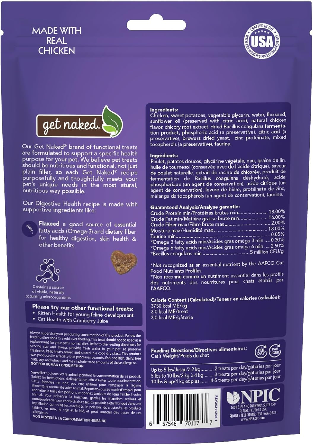 Get Naked 1 Pouch Furball Relief Soft Treats for Cats, 2.5 Oz(Pack of 1)