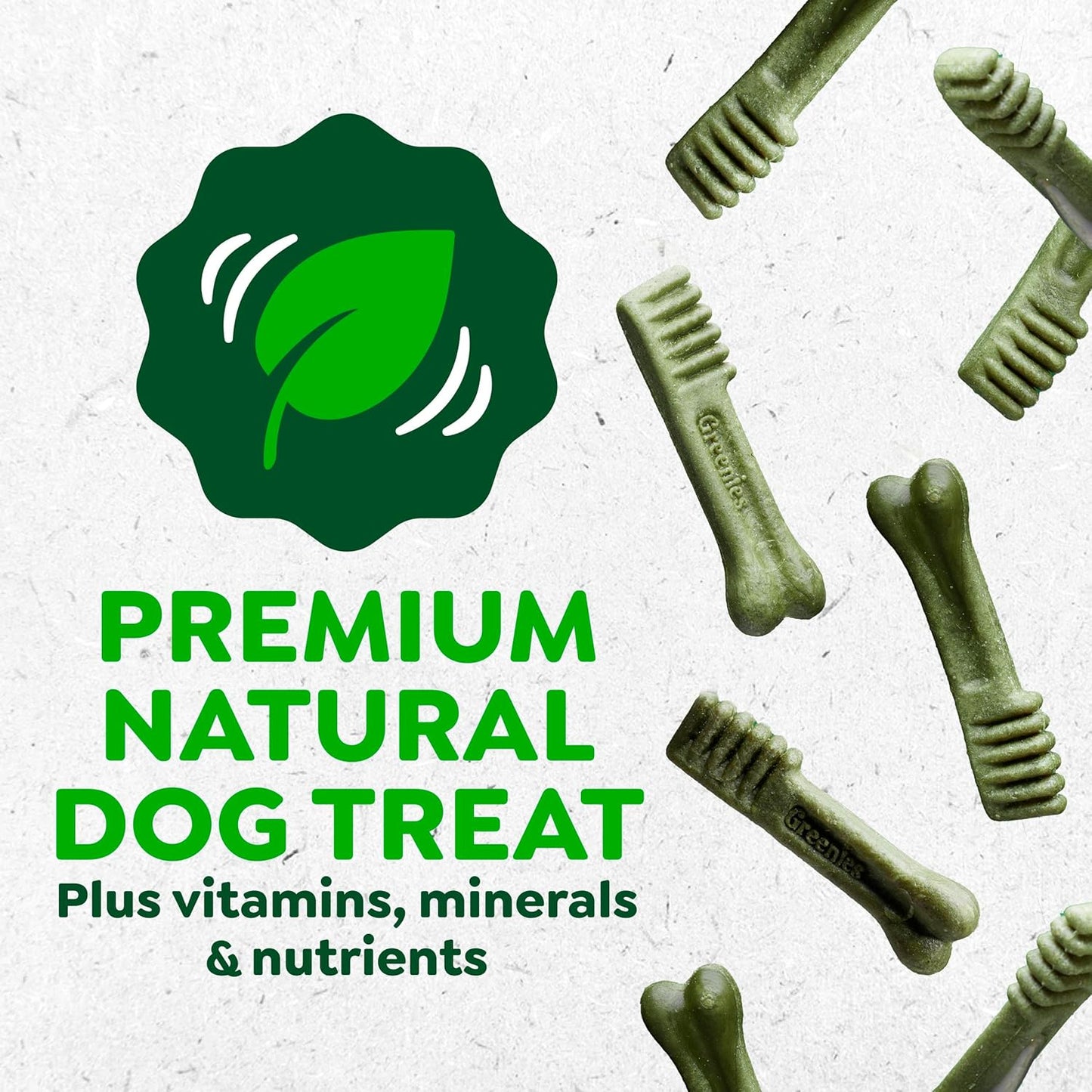Greenies Dog Treats Veterinarian-Recommended Natural Dental Treats for Dogs, Teenie Size, Fresh Flavor, 12 Oz. Pack, 43 Count