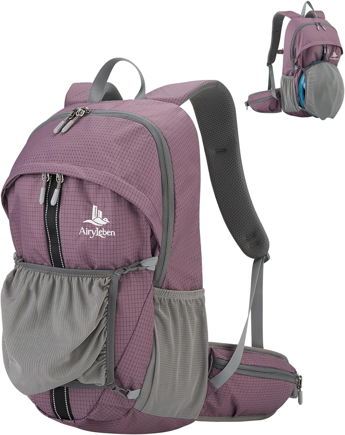 25L Hiking Backpack for Women Men, Lightweight Travel Day Pack, Purple