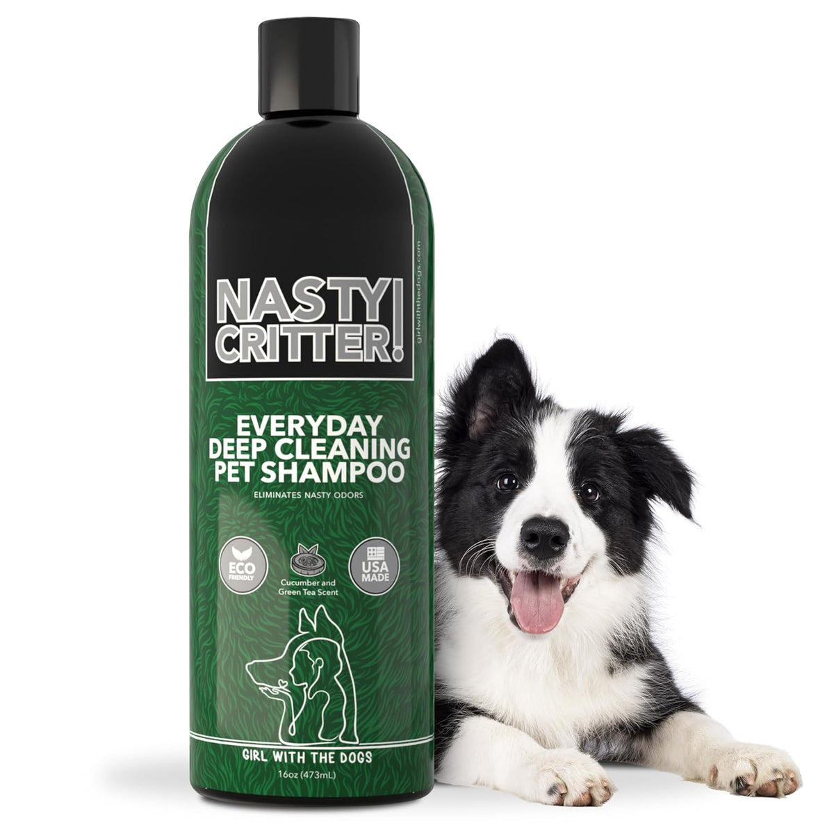 Nasty Critter! by Girl with the Dogs Deep Cleaning Dog & Cat Shampoo, 8Wks+