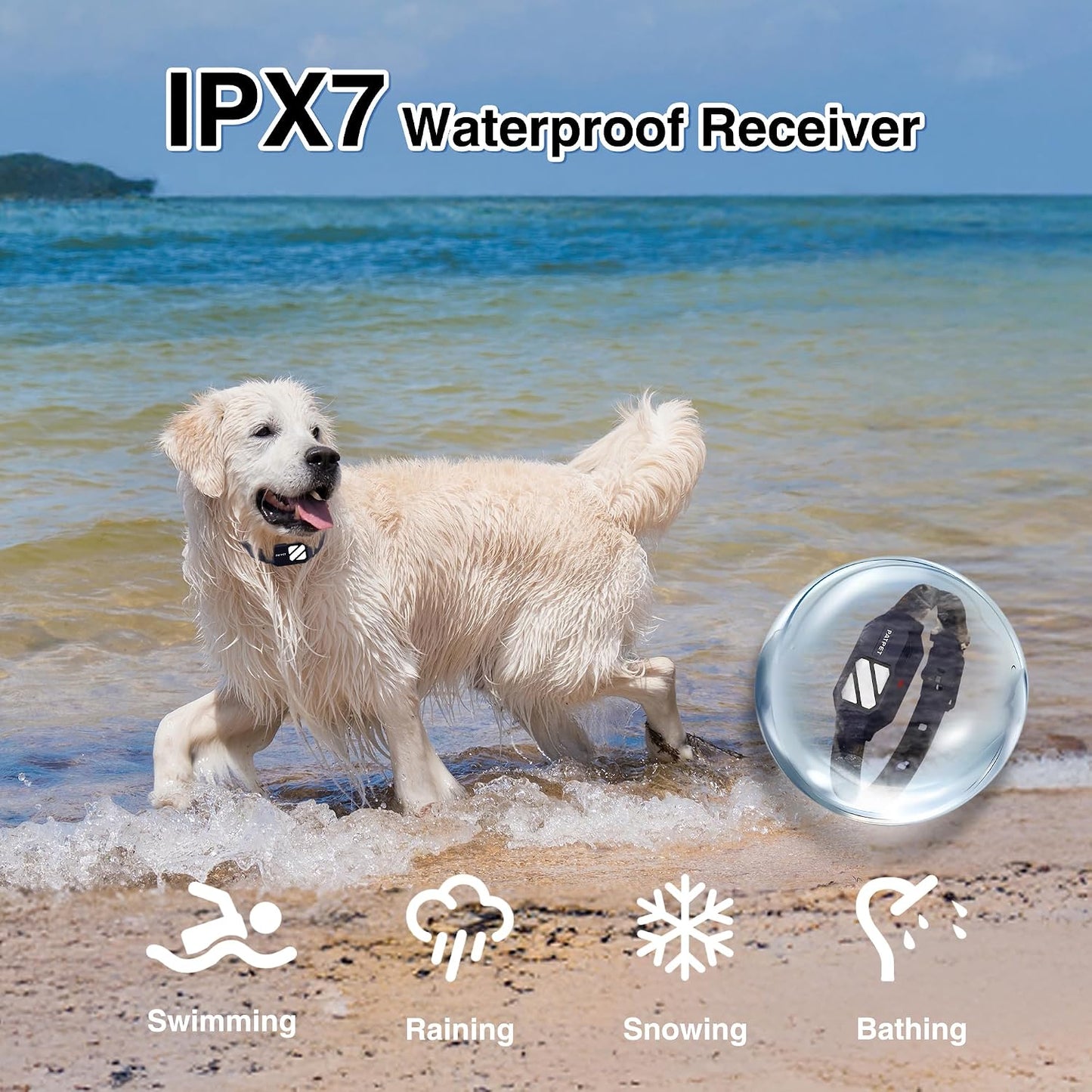 PATPET Dog Training Collar with Remote - 4200FT E Collars for Dogs Training for Large Medium Dogs, Rechargeable Waterproof Electric Dog Collar with 4 Training Modes & Night Lights