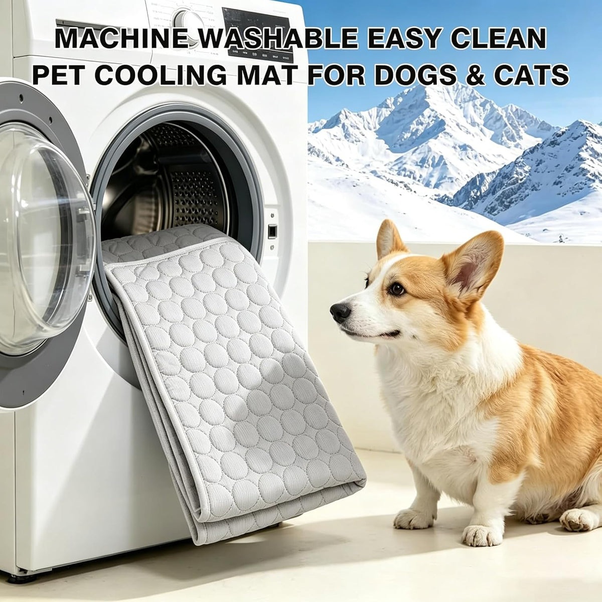 Cooling Mat for Dogs Large,Dog Cooling Mat Indoor,28"X39",Crate Pad for Pet