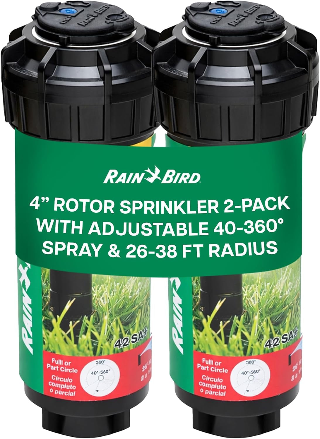 Rain Bird 42SA+ Simple Adjust Gear Driven Rotor Sprinkler Head, 2 Pack