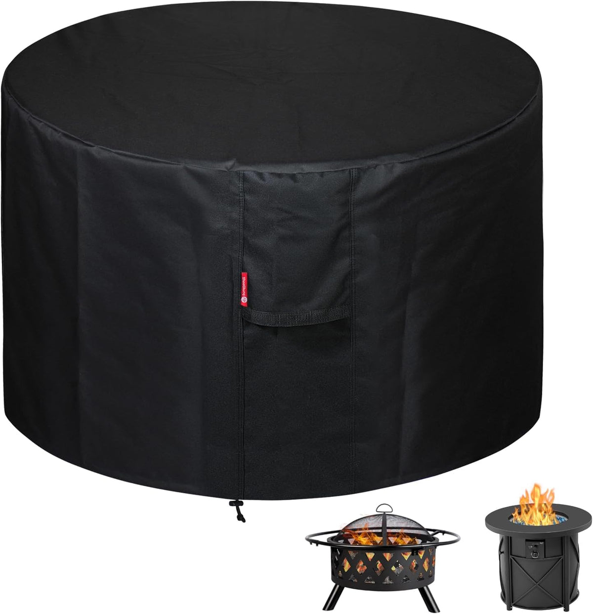Sheechung Fire Pit Cover round 30"Dia X 25"H,Waterproof 600D Polyester