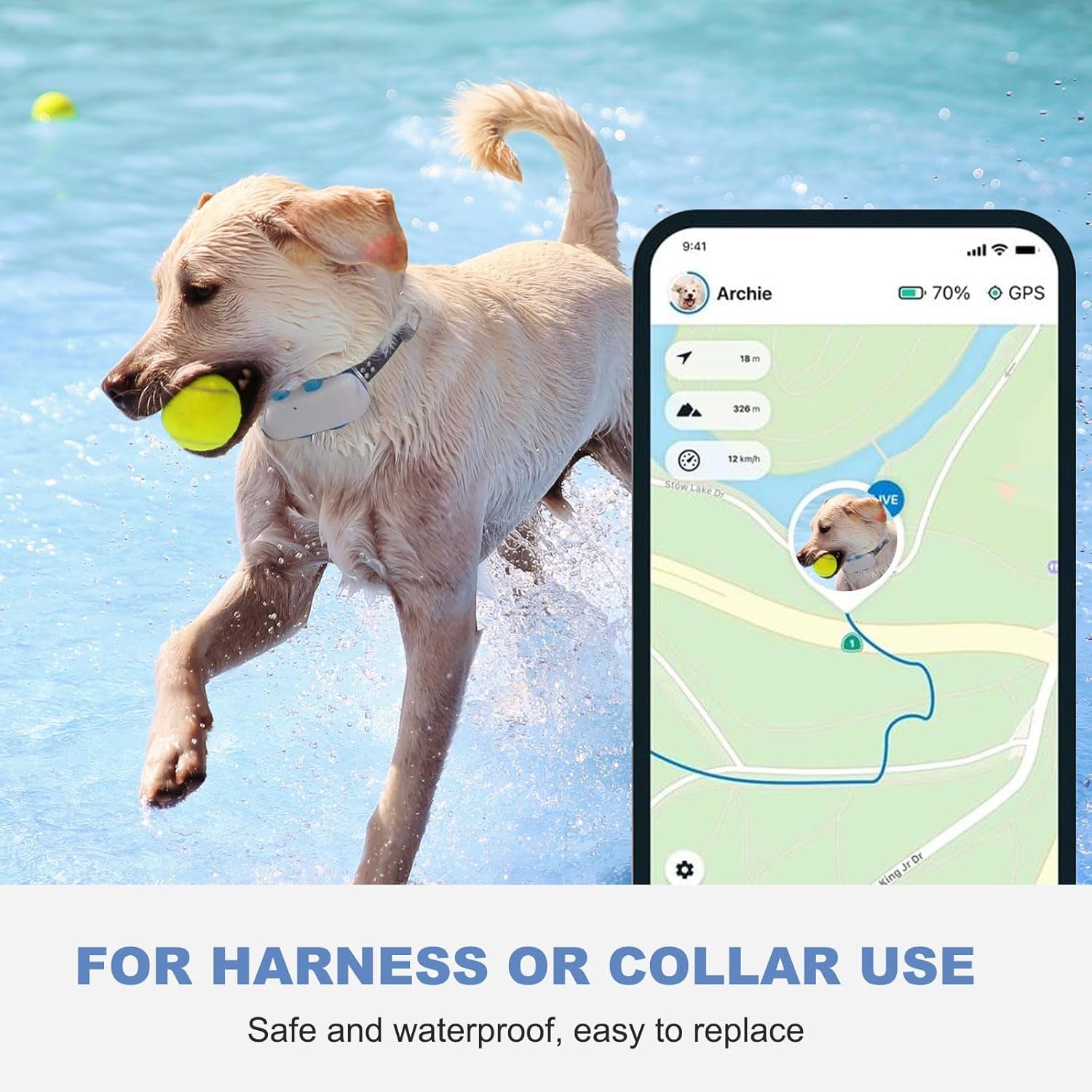Dog GPS Tracker Rubber Clip Compatible with Tractive GPS Dog Location Activity Tracker Replacement Rubber Attachment Clips - Pack of 4