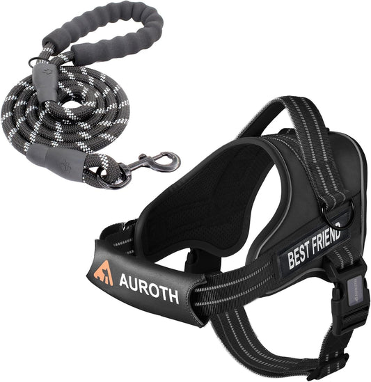 AUROTH Dog Harness for Large Dogs No Pull Tactical Harness and Leash Set