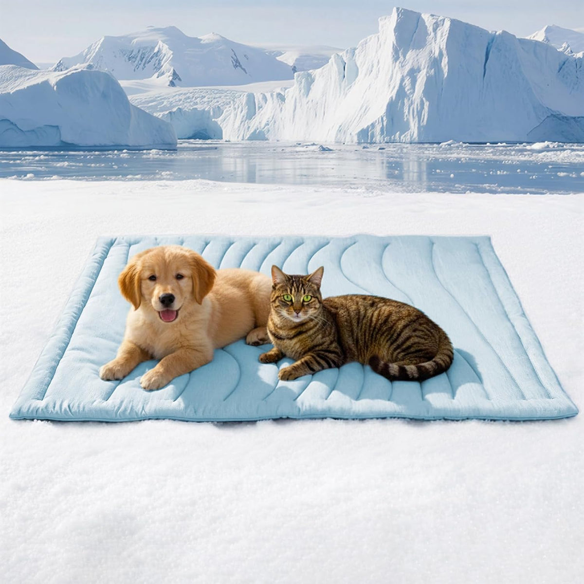 BECEMURU Cooling Mat for Dogs, Q-MAX＞0.46 Thickened Breathable Crate Pad