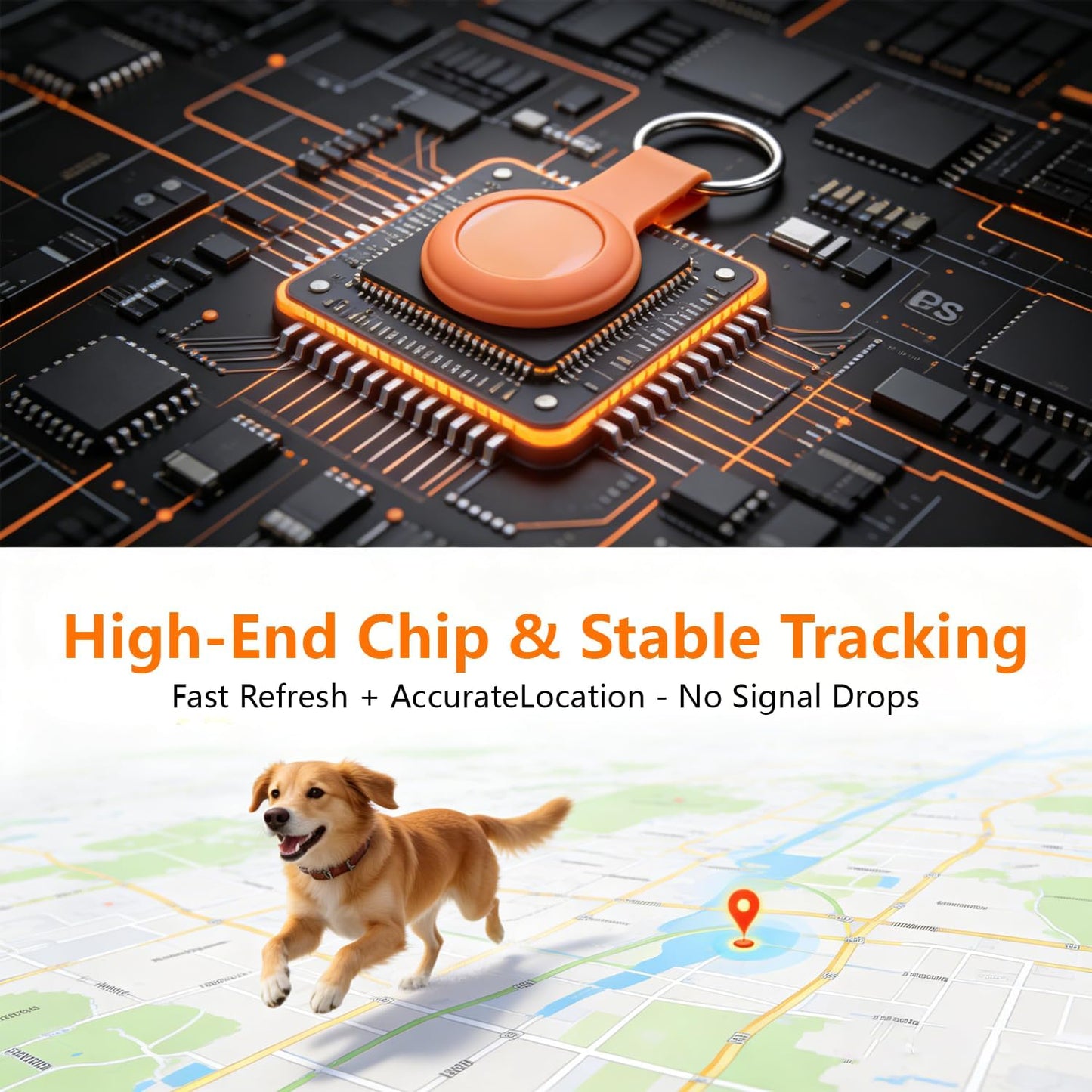 Pet GPS Tracker for Cats & Dogs – No Monthly Fee, No SIM Required, Real-Time Location Tracking – Smart Collar Compatible with Android & Ios – Ideal for Dogs, Cats, Kittens & Small Pets
