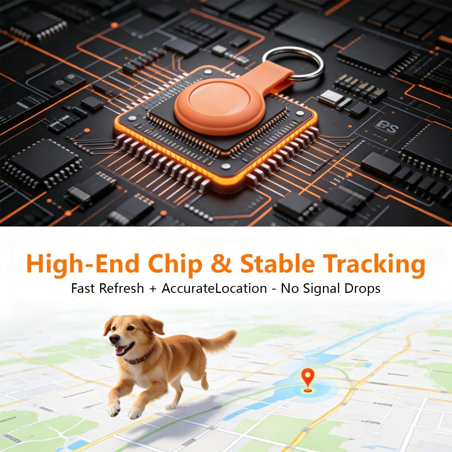 Pet GPS Tracker for Cats & Dogs – No Monthly Fee, No SIM Required, Real-Time Location Tracking – Smart Collar Compatible with Android & Ios – Ideal for Dogs, Cats, Kittens & Small Pets