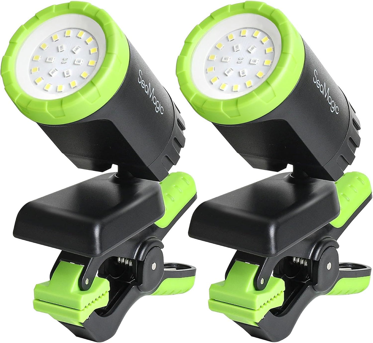 2-Pack 800LM Rechargeable LED Clamp Work Light, Magnetic & Clamp