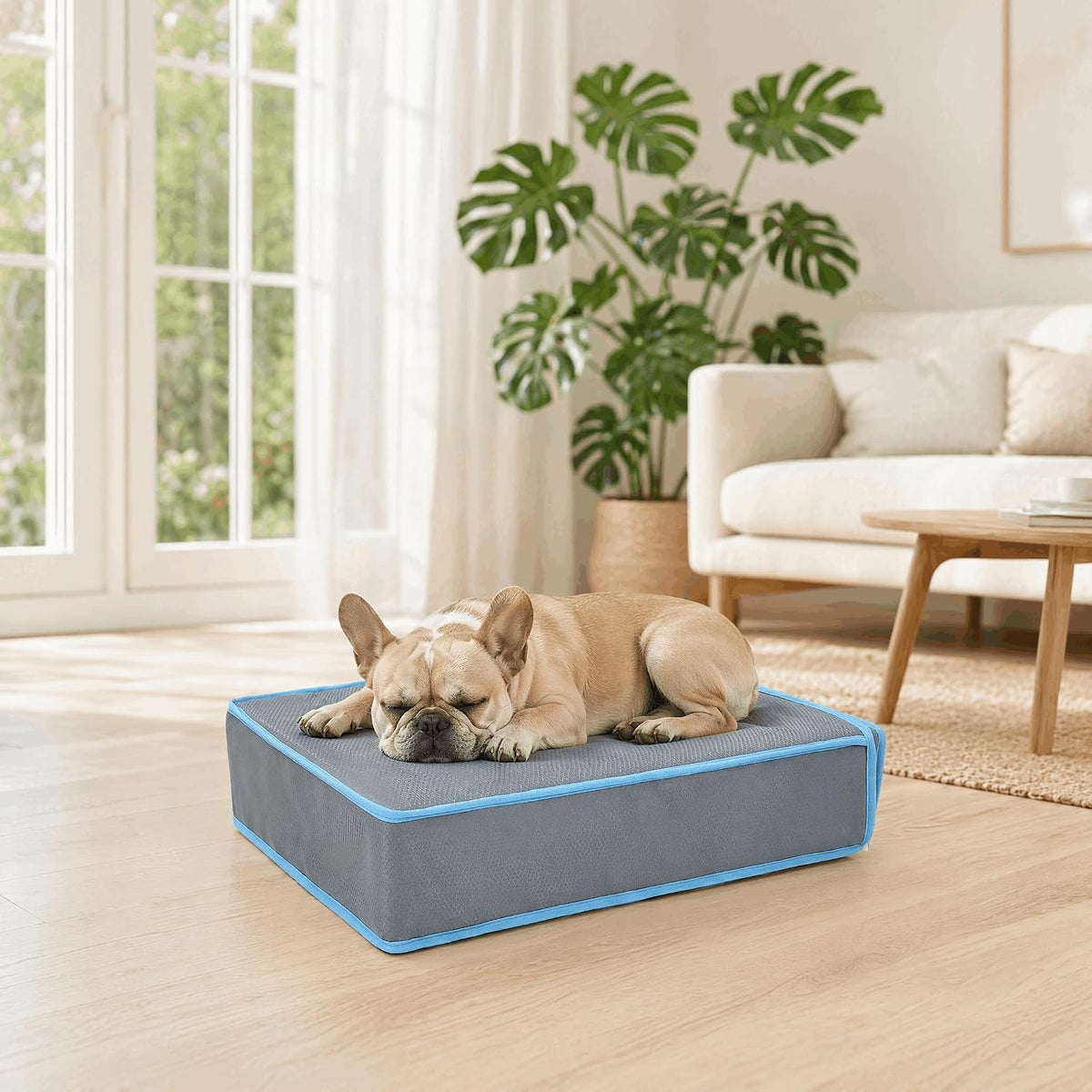 Ice Pack Dog Cooling Mat 51.5X38X14Cm, Small Medium Dogs, Grey