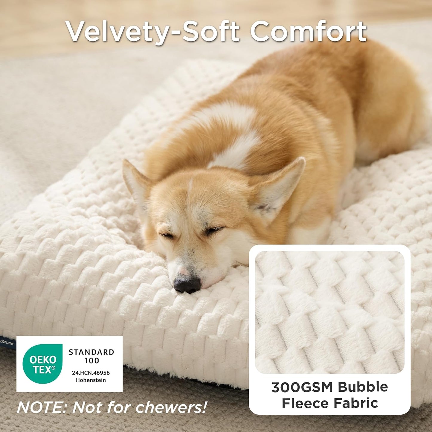 Bedsure Calming Dog Bed for Medium Dogs, Donut Pet Bed | Washable Dog Bed for Crate, Soft Fluffy Bubble Fleece Pet Bed