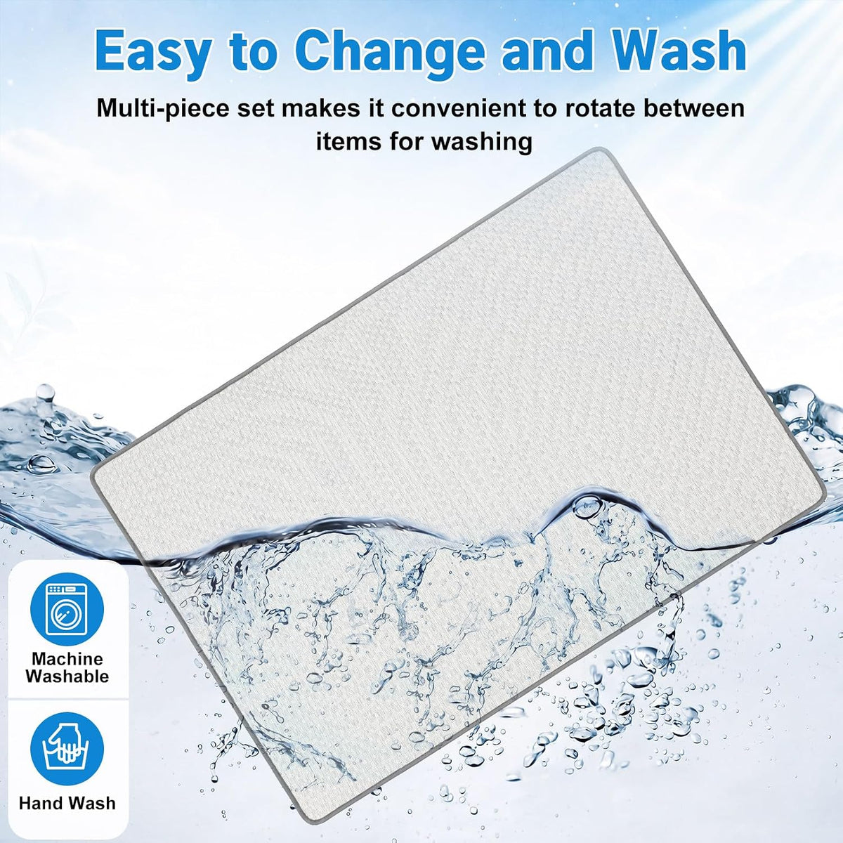 2 Pack Dog Cooling Mat Washable Self Cooling Pet Pad for Cats Dogs, Ice Silk Cold Kennel Crate Mat with Chill Fiber for Summer Indoor Outdoor Pet Sleeping (59 X 39 Inches,Extra Large)