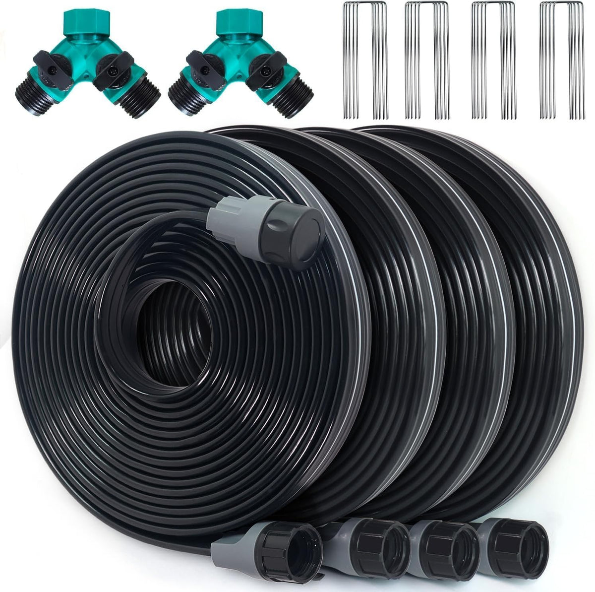 Sprinkler Hose with Holes 100 Ft (25Ft 4Pack) for Garden Watering