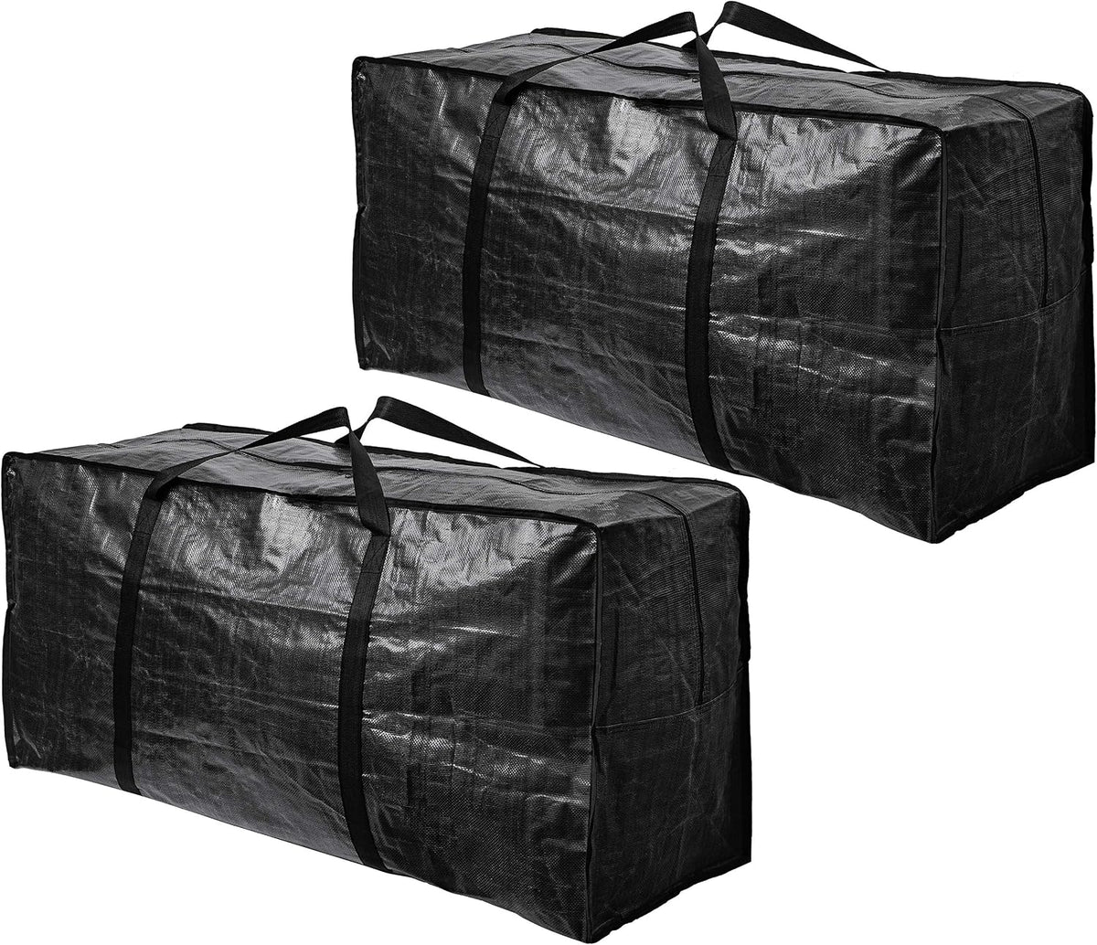 BAG-THAT! 68.5 GAL 2 Pack XXL Jumbo Extra Large Heavy Duty Stronger Handles Storage Bags Moving Totes Zippered Reusable Wrap around Handle Storage Totes