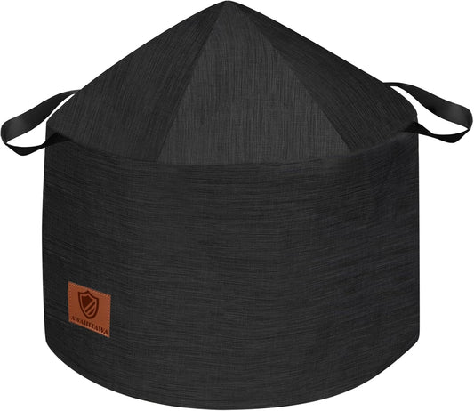 Fire Pit Cover for Solo Stove Yukon Cover with Umbrella Structure Top, Waterproof Solo Stove Shield Accessories, Firepit Covers round Outdoor 29X18.5 Inch