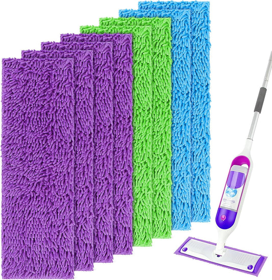 UNIMADE Reusable Mop Pads for Swiffer Powermop, 8 Pack Microfiber Pad