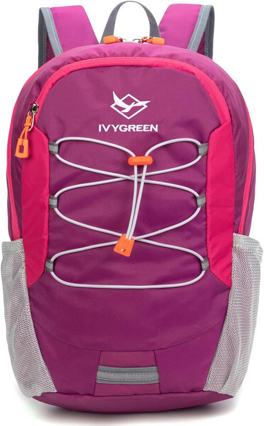IVYGREEN Small Kids Hiking Backpack for Camping or Short Trip, Purple, S