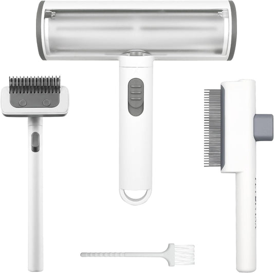 4-Piece Pet Hair Remover Grooming Kit for Cats and Dogs