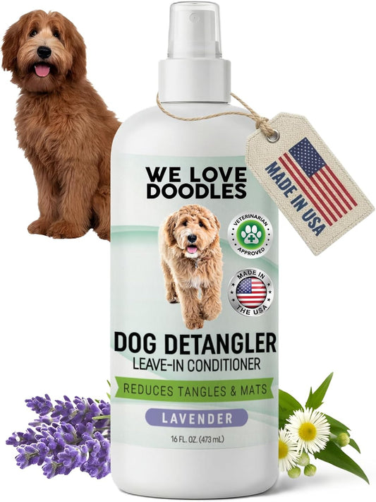 Dog Detangler Spray, Leave-In Conditioner Spray for Dogs, Lavender, 16 OZ
