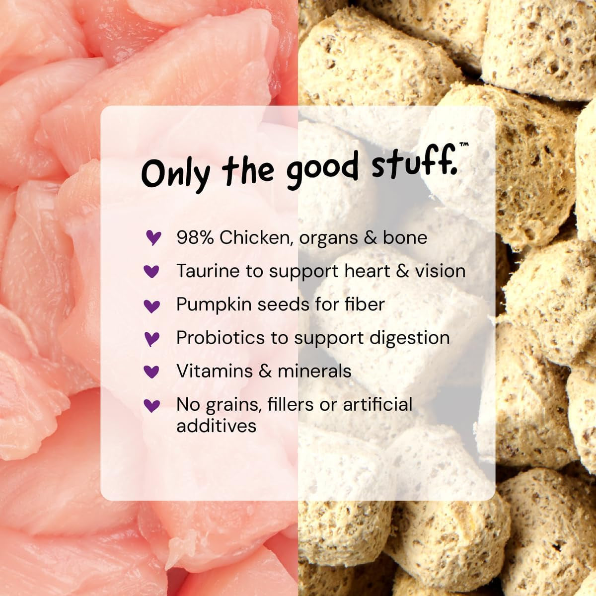 Stella & Chewy'S Freeze-Dried Raw Cat Dinner Morsels - Premium Chicken Recipe with 98% Cage-Free Meat & Organs - Natural Grain-Free Cat & Kitten Food - Made in USA - 3.5 Oz