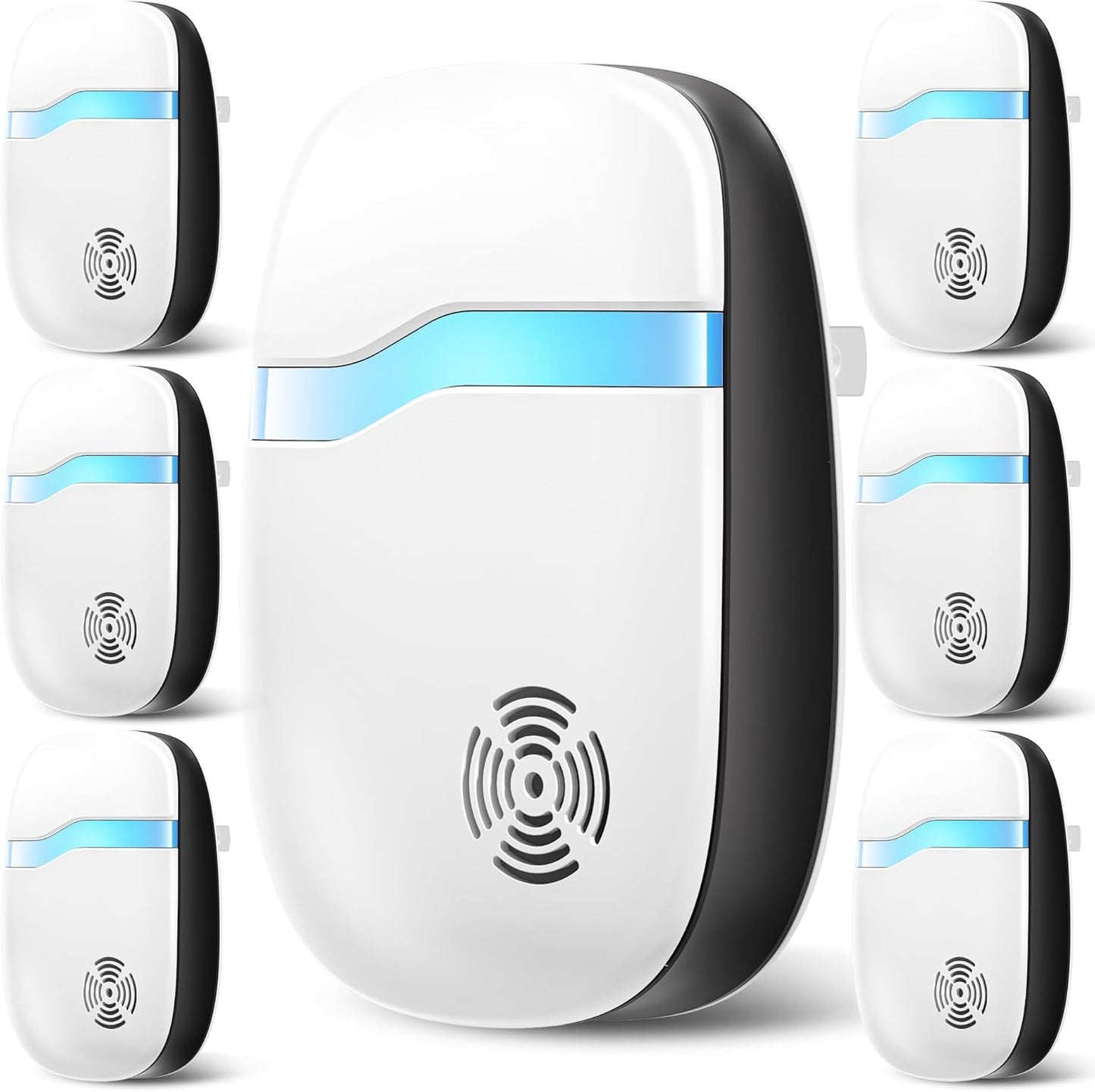 (2026 Upgraded) Ultrasonic Insect & Pest Indoor Repeller - Stronger Driving Force, Repellent for Mouse, Rats, Roaches, Bugs, Ants, Spiders, Silent Home Plug-In Control Device (6 Pack)