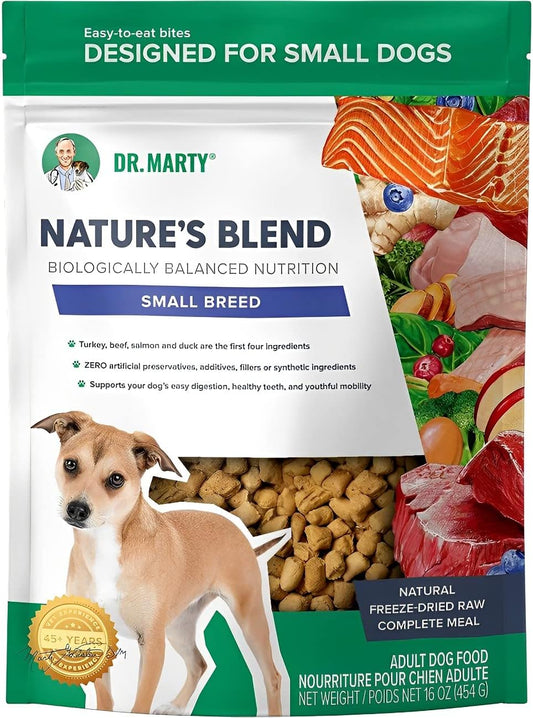 Dr. Marty Nature'S Blend Adult Small Breed Freeze-Dried Raw Dog Food 16 Oz, 1 Pound (Pack of 1)