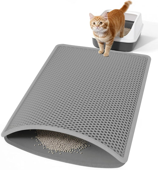 Cat Litter Mat 30"X21" Urine-Proof Small Litter Mat Litter Box Mat