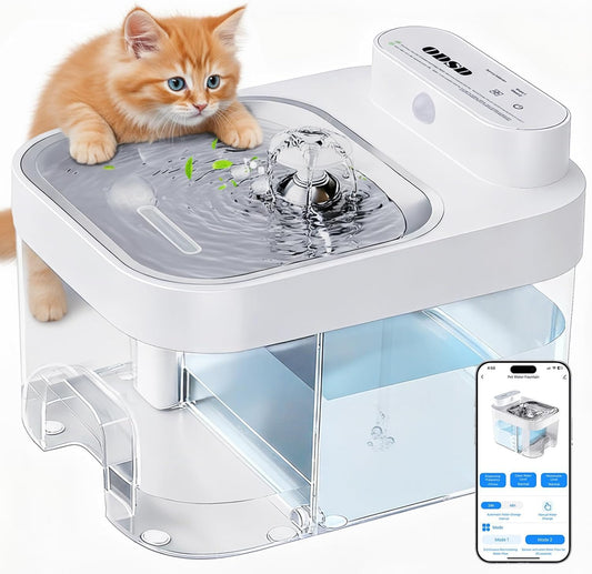 Filterless Cat Water Fountain - App Monitoring Pet Water Dispenser