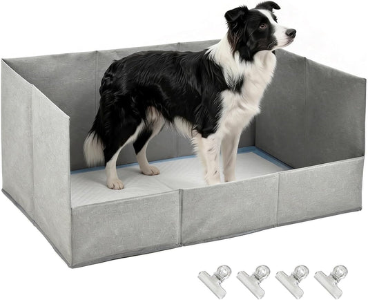 Dog Litter Box Indoor with High Walls 23"X34"X17" (Not Included Pee Pad)