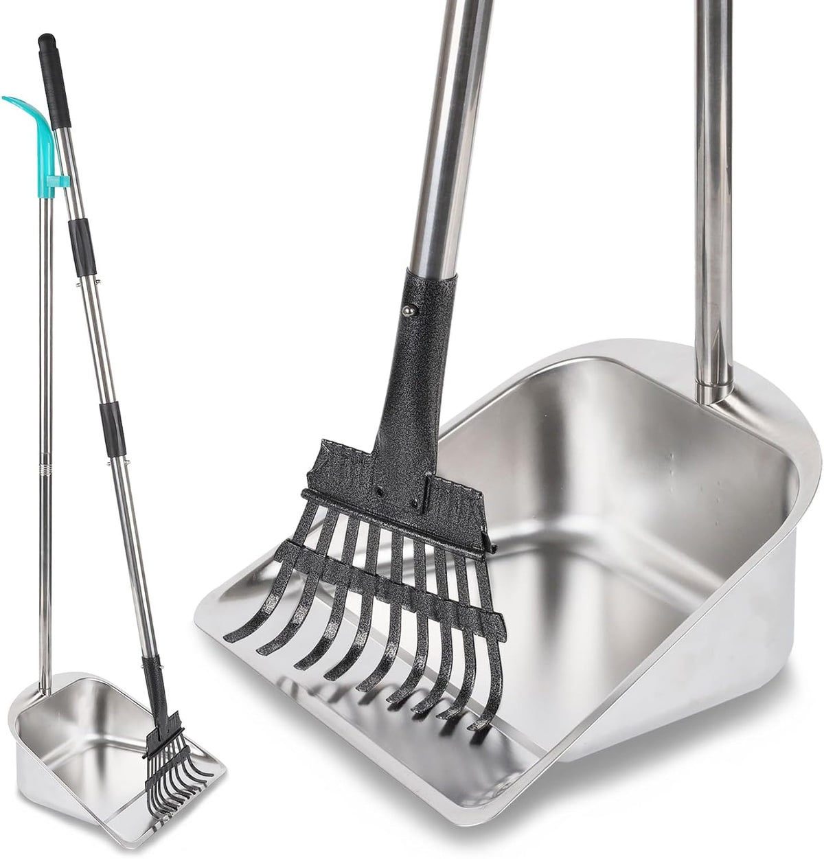 Dog Pooper Scooper for Large Dogs with Large Capacity Tray